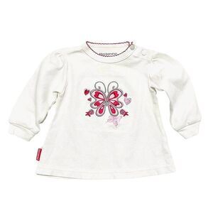 BLUE Banana White Embroidered Butterly Shirt